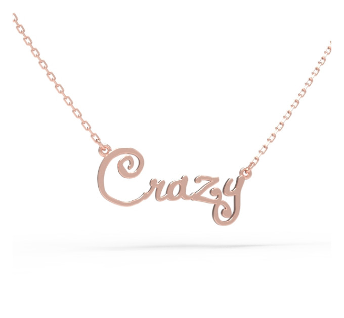 A pendant with a name on a gold-plated chain 320213-0,4 Crazy