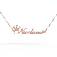 Gold name pendant on a chain 320110-0,3ДБ Nurlana