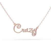 Gold name pendant on a chain 320110-0,4 Crazy