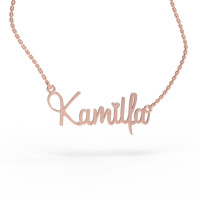 Gold name pendant on a chain 320110-0,4МУАС Kamilla