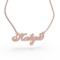 Gold name pendant on a chain 320110-0,4МУАС Katya-2