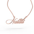 Gold name pendant on a chain 320110-0,4МУАС Natali