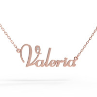 Gold name pendant on a chain 320110-0,4МУАС Valeria