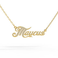 Gold name pendant on a chain 320120-0,3ДБ Таисия