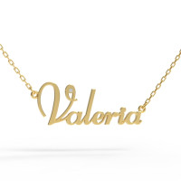 Gold name pendant on a chain 320120-0,3ДБ Valeria