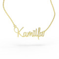 Gold name pendant on a chain 320120-0,3МУАС Kamilla
