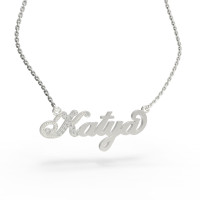 Gold name pendant on a chain 320130-0,3ДБ Katya-2
