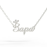 Gold name pendant on a chain 320130-0,3ДБ Зара