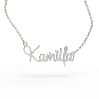 Gold name pendant on a chain 320130-0,3МУАС Kamilla