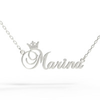 Gold name pendant on a chain 320130-0,3МУАС Marina