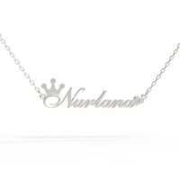 Gold name pendant on a chain 320130-0,3МУАС Nurlana