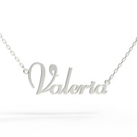 Gold name pendant on a chain 320130-0,3МУАС Valeria
