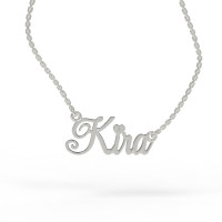 Gold name pendant on a chain 320130-0,4ДБ Kira