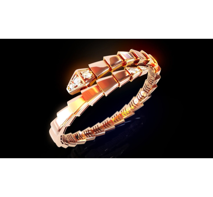 Gold bracelet Snake 409110ДБ