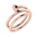 Gold ring Double nail 114120-2