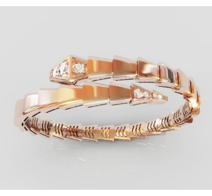 Gold bracelet Snake 409110ДБ