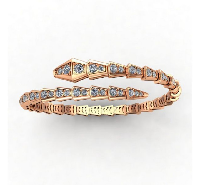 Gold bracelet Snake 406110ДБ