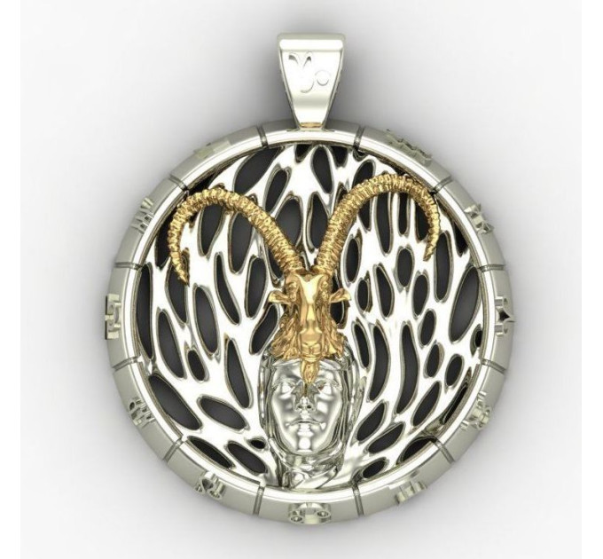 Silver pendant Zodiac Sign 321110-Capricorn - Women's pendants from Jewelry Arts In the UMGold store