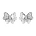 Gold stud earrings Butterfly hearts 221130М