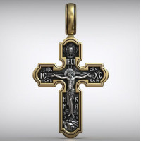 Gold cross Crucifixion of the Orthodox Cross of Saint Helena of Jesus Christ 811120