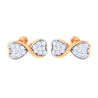 Gold stud earrings Infinity 220110ДБ