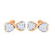 Gold stud earrings Infinity 220110ДБ