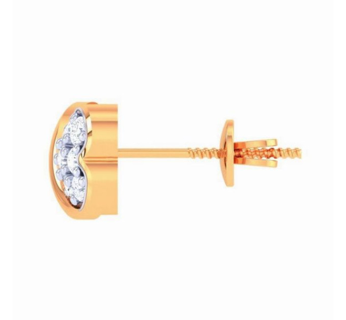 Gold stud earrings Infinity 220110ДБ