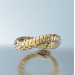 Кольцо золотое Змея 104130