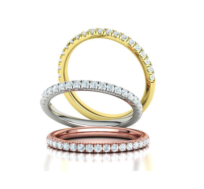 Golden ring Path French Pave 119120САПФ-1,5-19