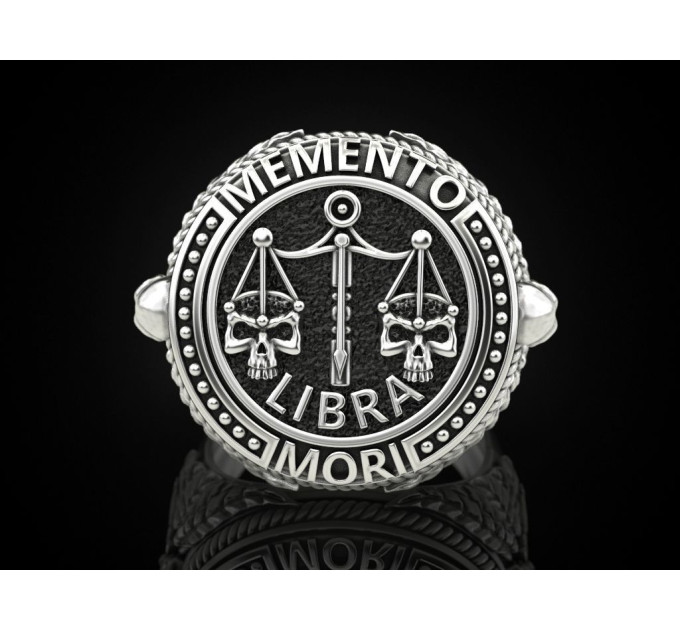 Men's silver seal 901232-Libra