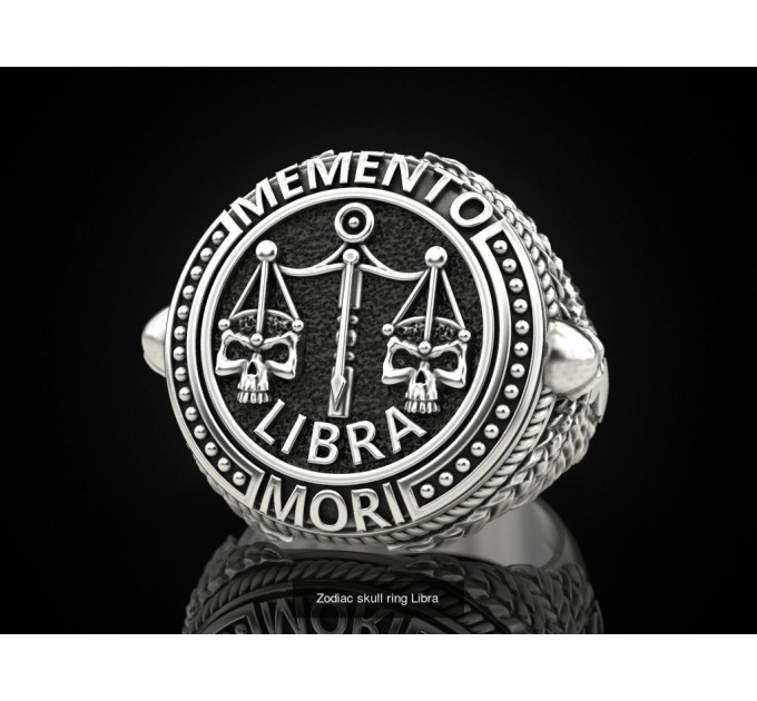 Men's silver seal 901232-Libra