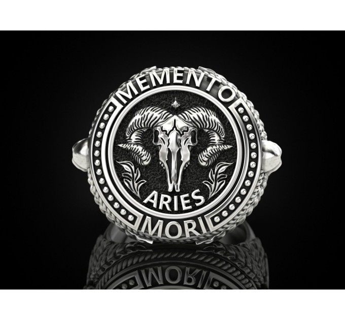 Men's silver seal 901232-Aries