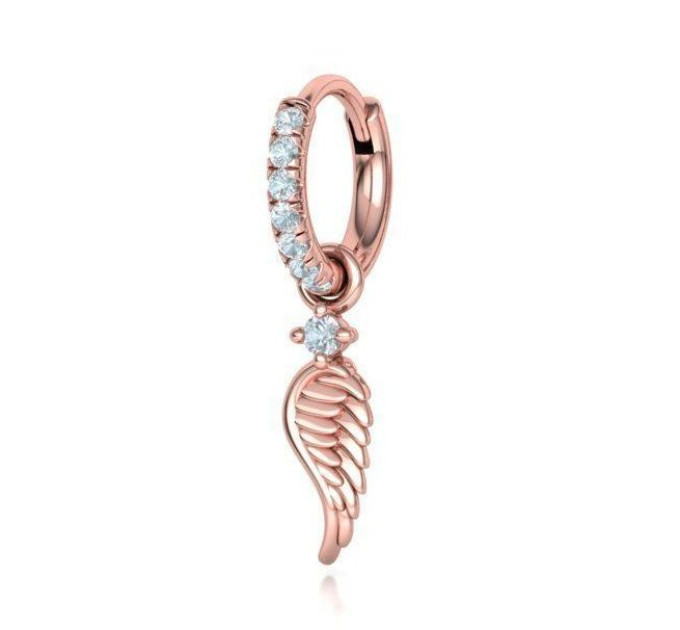 Gold angel wing earring 205110М