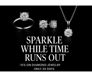 Shine without compromise — 15% off diamonds!