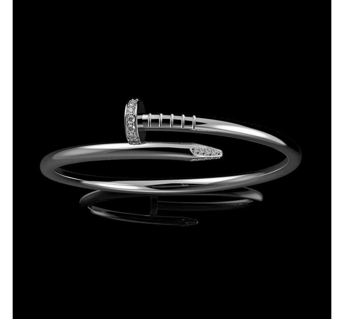 Silver bracelet Nail 403232фб