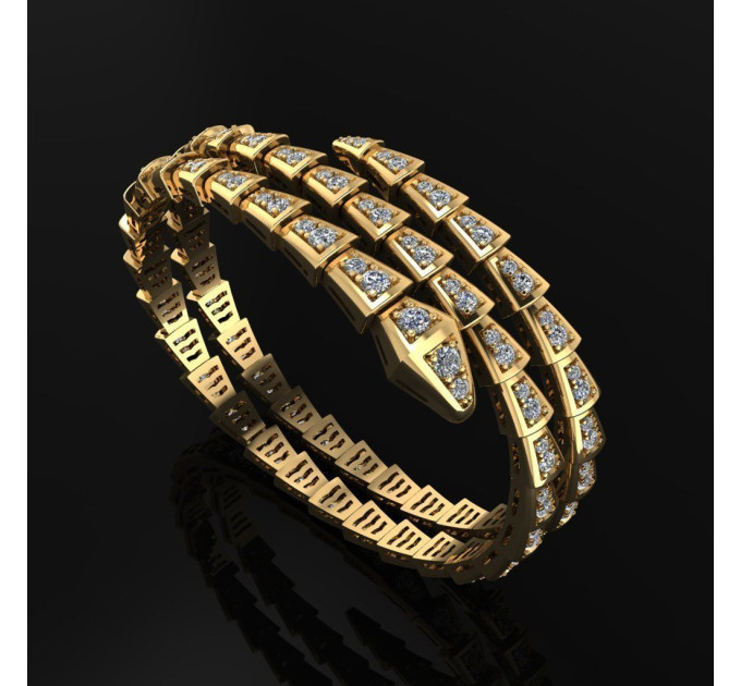 Gold bracelet Snake 408120М