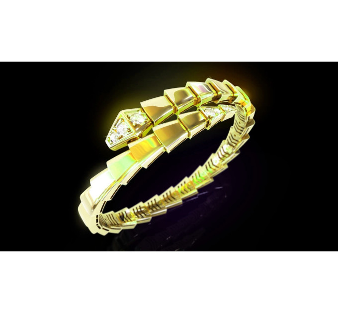 Gold bracelet Snake 409120ДБ