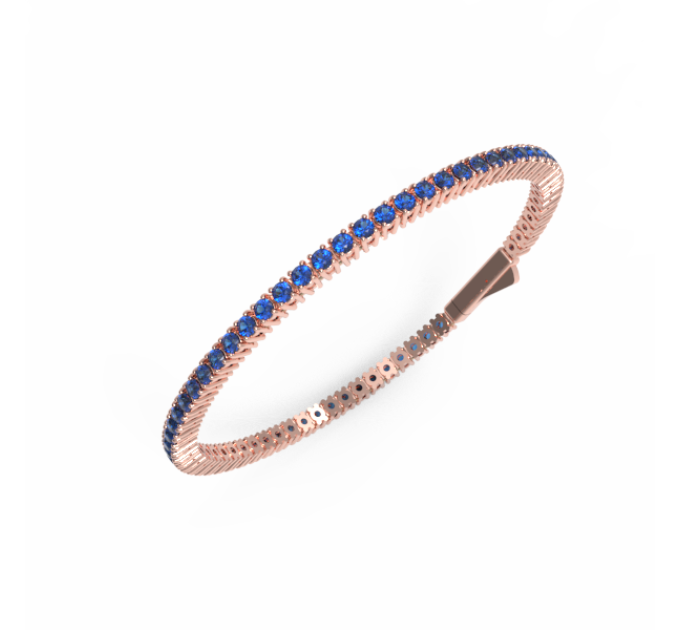 Gold bracelet Tenis 416110САПФ-5,0 - Solid Bracelets from Jewelry Arts In the UMGold store