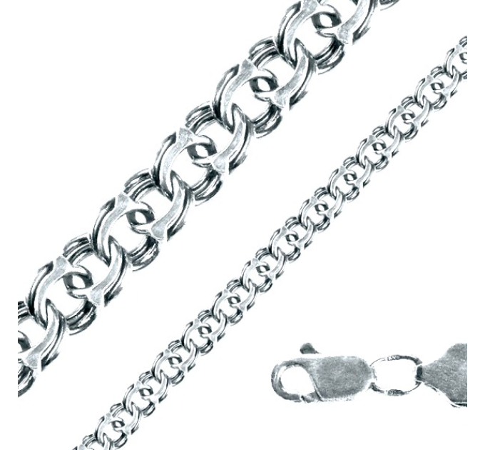 Sterling Silver Cossack Bismarck Chain 925 – Article 1057-5,5. Photo-N]