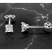 Gold Screw-Back Stud Earring 251130fb-585 with 3.5 mm Stone. Photo-N]