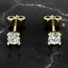 Gold stud earring with twist and diamond 3.5 mm 251120DB-585. Photo-N]