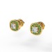 Gold earrings with cubic zirconia 225120fb. Photo-N]