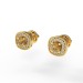 Gold earrings with cubic zirconia 225120fb. Photo-N]