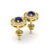 Gold earrings with cubic zirconia 225120fb. Photo-N]