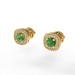 Gold earrings with cubic zirconia 225120fb. Photo-N]
