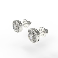Gold earrings with diamonds 225130DB