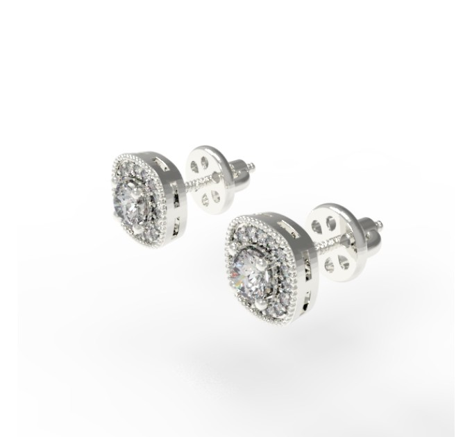  Сережки золоті з діамантами 225130ДБ