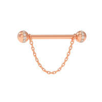 Gold Piercing Barbell with Cubic zirconia 565110fb-16-1.2-3.4