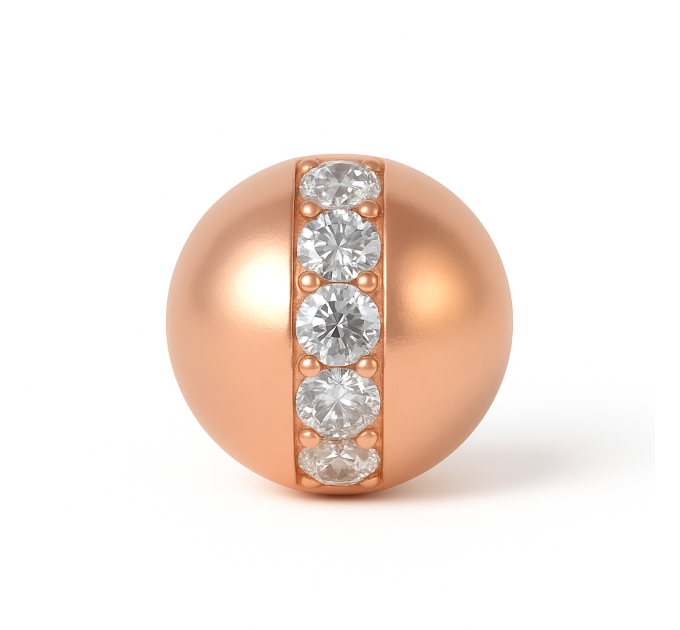 Gold Piercing Barbell with Cubic zirconia 570110fb-16-1.2-3.4. Photo-N]