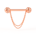 Gold Piercing Barbell with Cubic zirconia 570110fb-16-1.2-3.4. Photo-N]